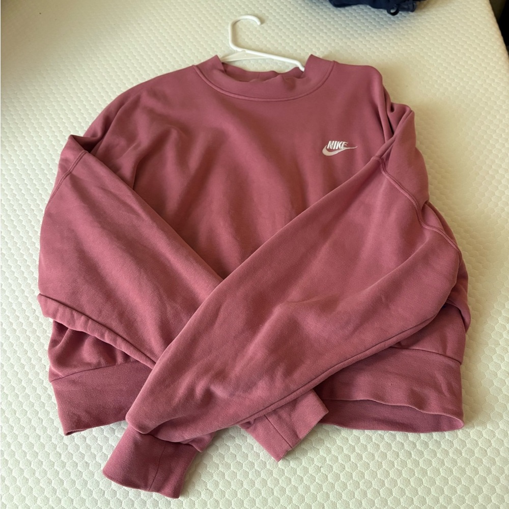 Nike Women's Mauve Crew Neck Sweater